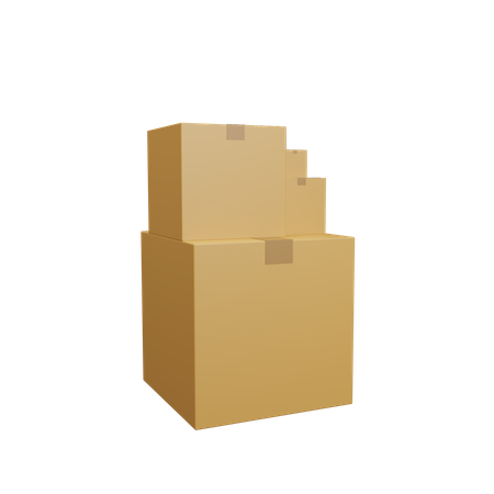 Caja de cartón  3D Illustration