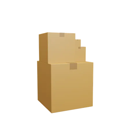 Caja de cartón  3D Illustration