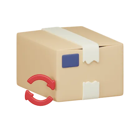 Devolver caja de cartón  3D Icon