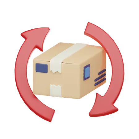 Devolver caja de cartón  3D Icon