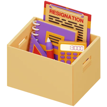 Caja de cartón resignada  3D Icon