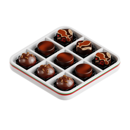 Caja de chocolates  3D Icon