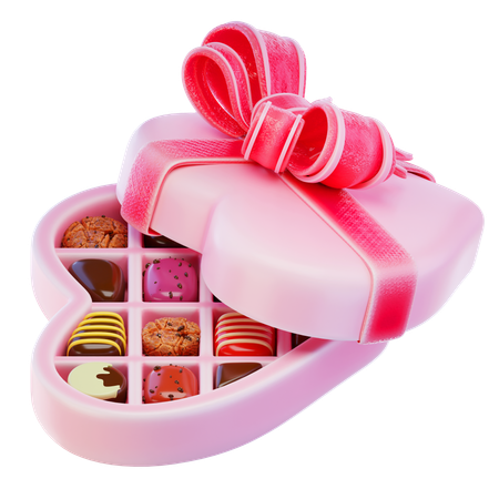 Caja de chocolates de amor  3D Icon