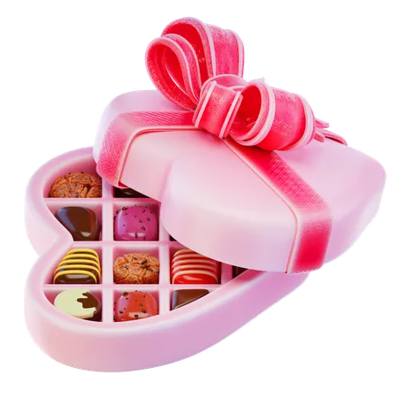 Caja de chocolates de amor  3D Icon