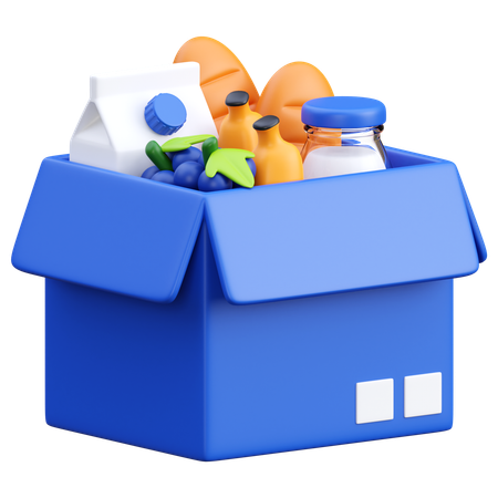 Caja de comestibles  3D Icon