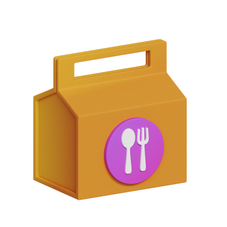 Caja de entrega de comida  3D Icon