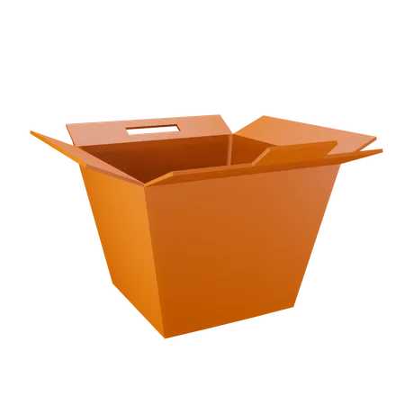 Caja de comida abierta  3D Illustration