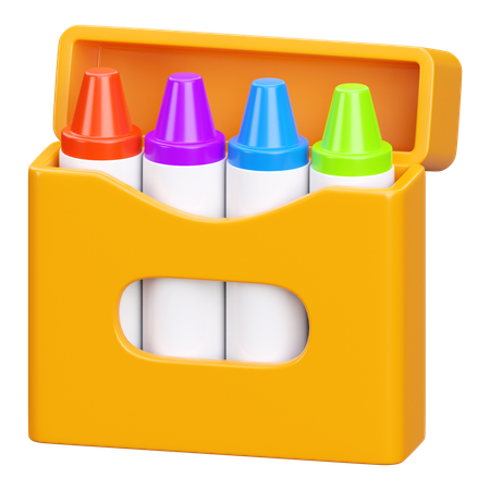 Caja de crayones  3D Icon