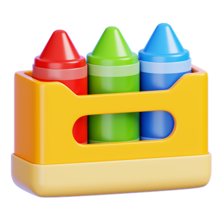 Caja de crayones  3D Icon