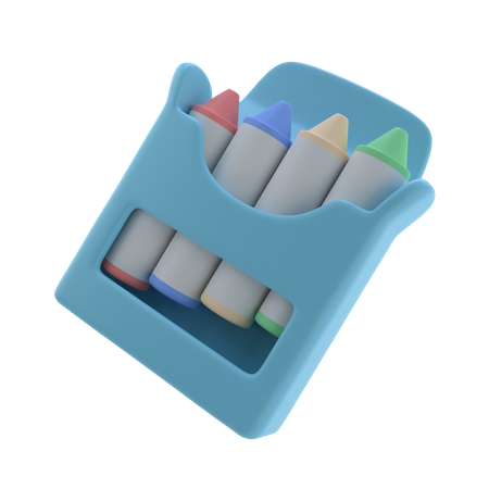 Caja de crayones  3D Icon