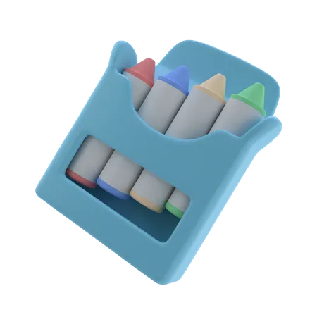 Caja de crayones  3D Icon