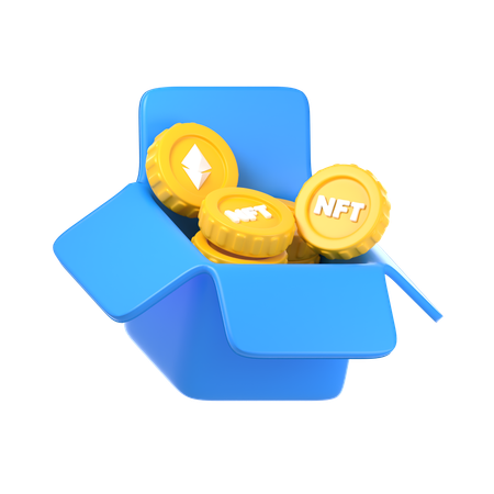 Caja de criptomonedas  3D Icon