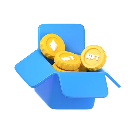 Caja de criptomonedas  3D Icon