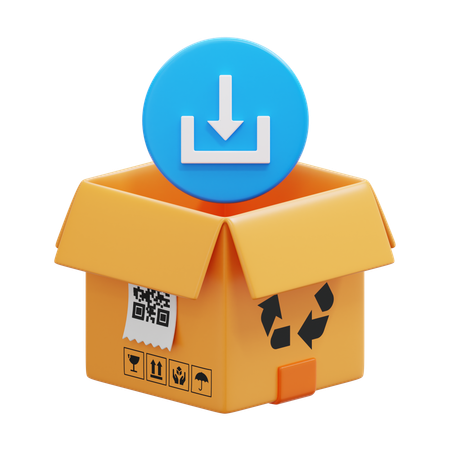 Cuadro de descarga  3D Icon