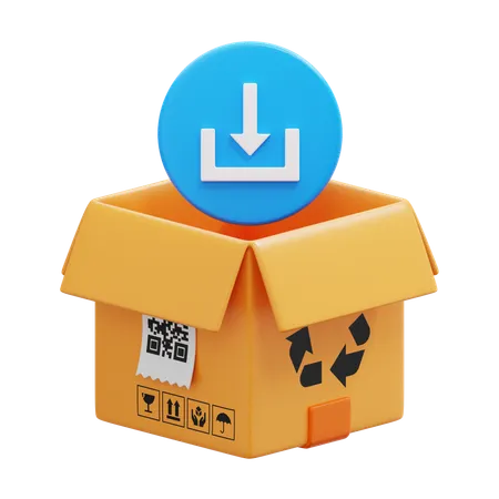 Cuadro de descarga  3D Icon