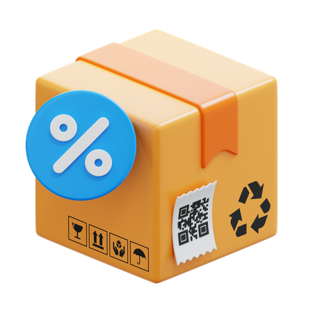 Caja de descuento  3D Icon