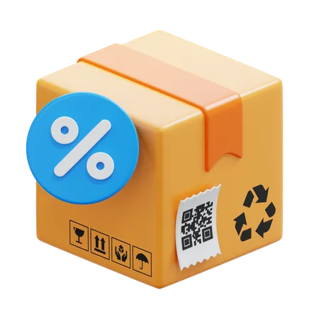 Caja de descuento  3D Icon