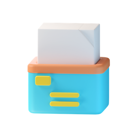 Caja de documentos  3D Icon
