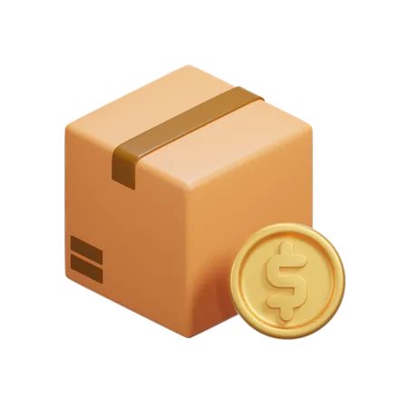 Caja de un dólar  3D Icon