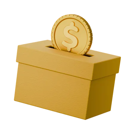 Caja de donación  3D Icon