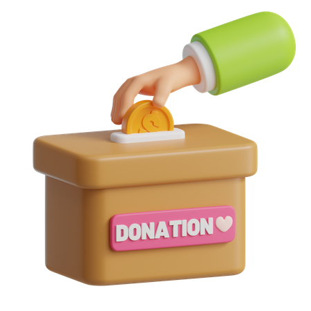 Caja de donación  3D Icon