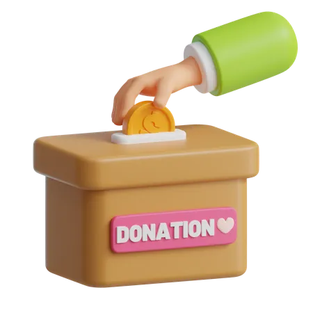 Caja de donación  3D Icon