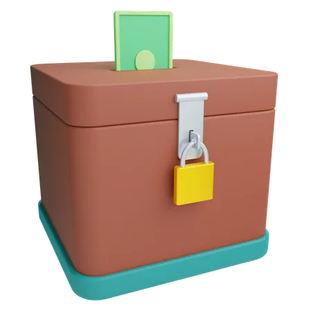 Caja de donación  3D Icon