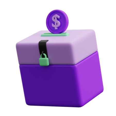 Caja de donación  3D Icon