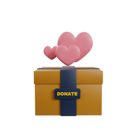 Caja de donación  3D Icon