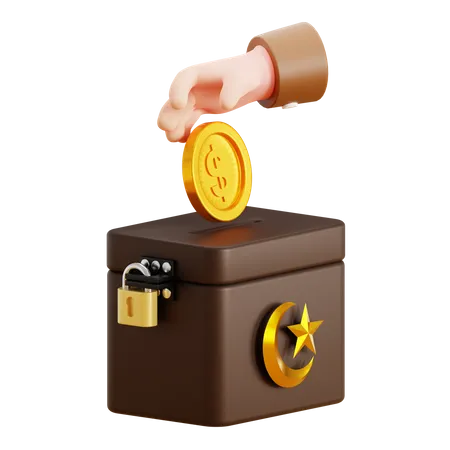 Caja de donación  3D Icon