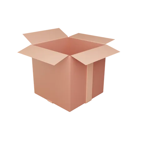 Caja de entrega abierta  3D Illustration