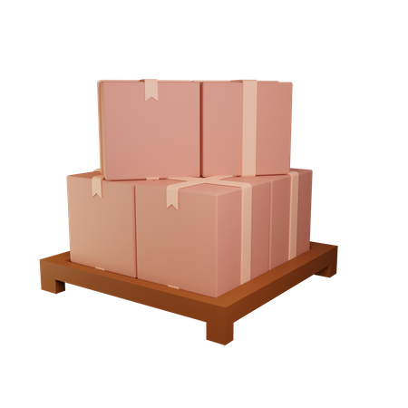 Caja de entrega en soporte  3D Illustration