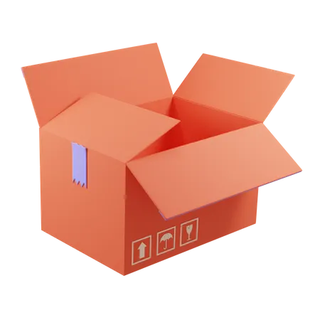 Caja de envíoAbrir caja de envío  3D Icon