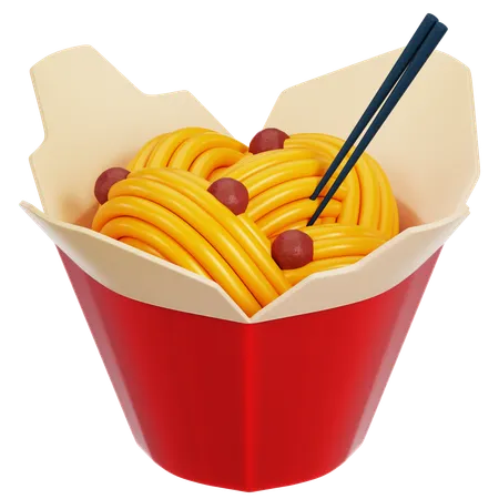 Caja de fideos  3D Icon