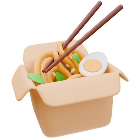 Caja de fideos  3D Icon