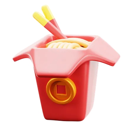 Caja de fideos  3D Icon