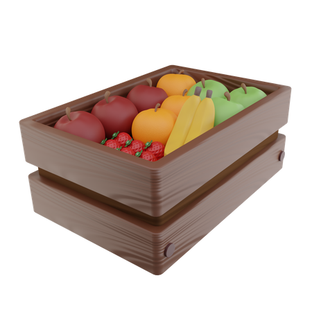 Caja de frutas  3D Icon