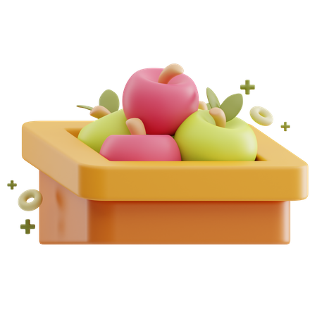 Caja de frutas  3D Icon