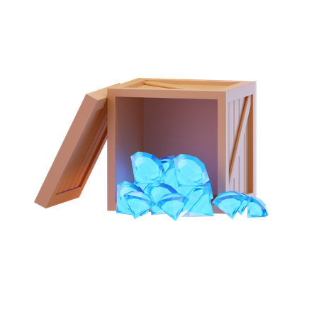 Caja de gemas  3D Icon