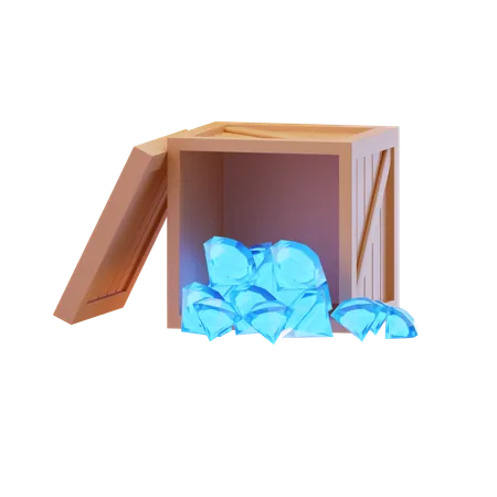 Caja de gemas  3D Icon