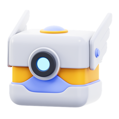 Caja de gemas alada  3D Icon