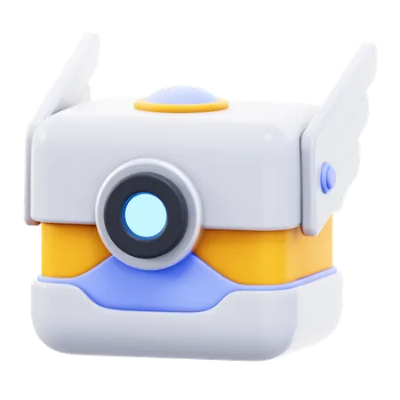 Caja de gemas alada  3D Icon