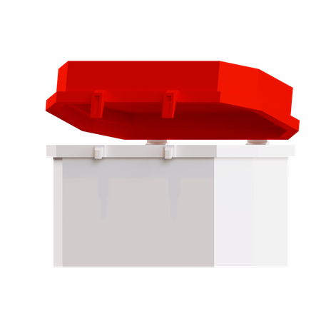 Caja de hielo roja  3D Icon