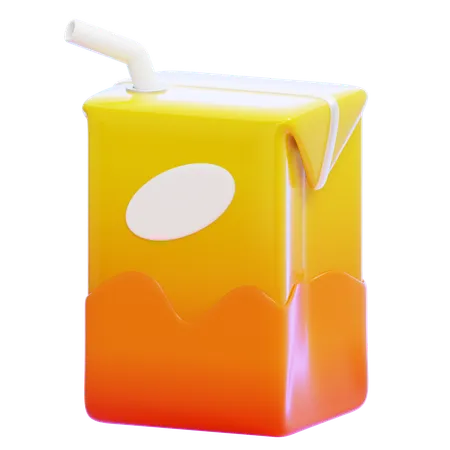 Caja de jugo  3D Icon