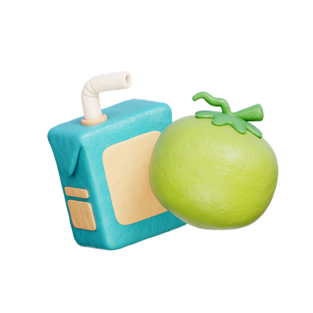 Caja de jugo de coco  3D Icon