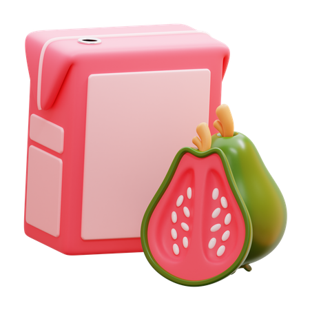 Caja de jugo de guayaba  3D Icon