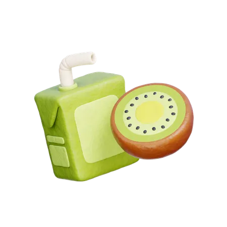 Caja de jugo de kiwi  3D Icon