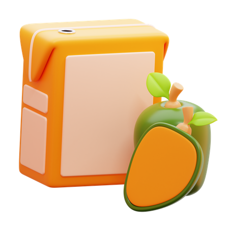 Caja de jugo de mango  3D Icon