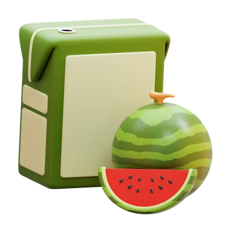 Caja de jugo de sandia  3D Icon