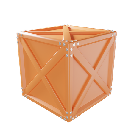 Caja de madera  3D Illustration